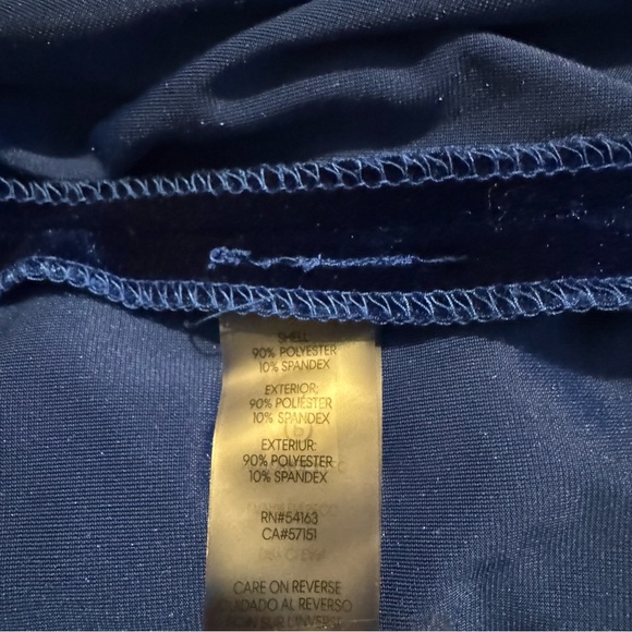 Calvin Klein Blue velvet dress with rhinestones - Picture 5 of 5